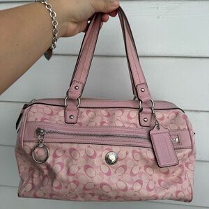 Coach Light Pink Signature Shoulder Bag